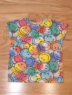 Smiley World + H&M Kids Multicolor Short Sleeve Tee Size 6X/7 EUC
